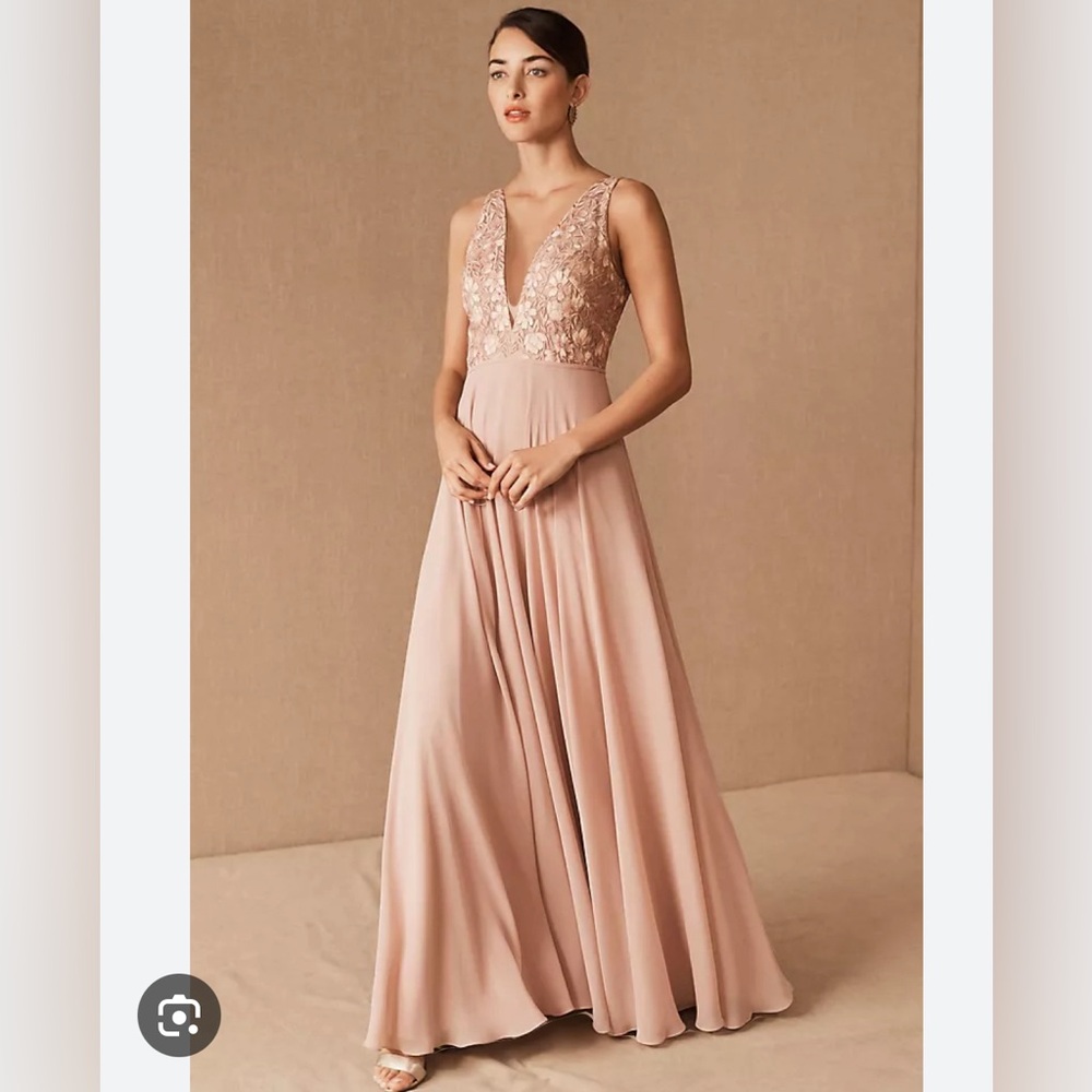 Jenny Yoo Kinsley Dress in Whipped Apricot